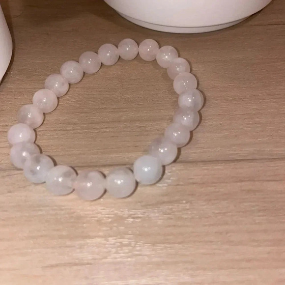 6mm ROSE QUARTZ BALL BRACELET THE STONE OF LOVE AND PEACE WITH LOVING ENERGY 💗 - Picture 3 of 6